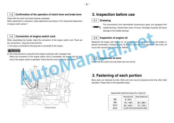Alternative view of Kubota LM54GB, LM54GBF Swing Mower Operators Manual PDF