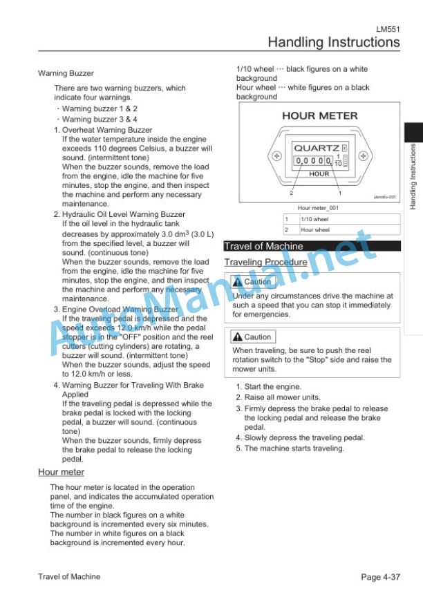 Kubota LM551 5-Unit Reel Mower Operators Manual PDF 4 Kubota LM551 5-Unit Reel Mower Operators Manual PDF - Image 4