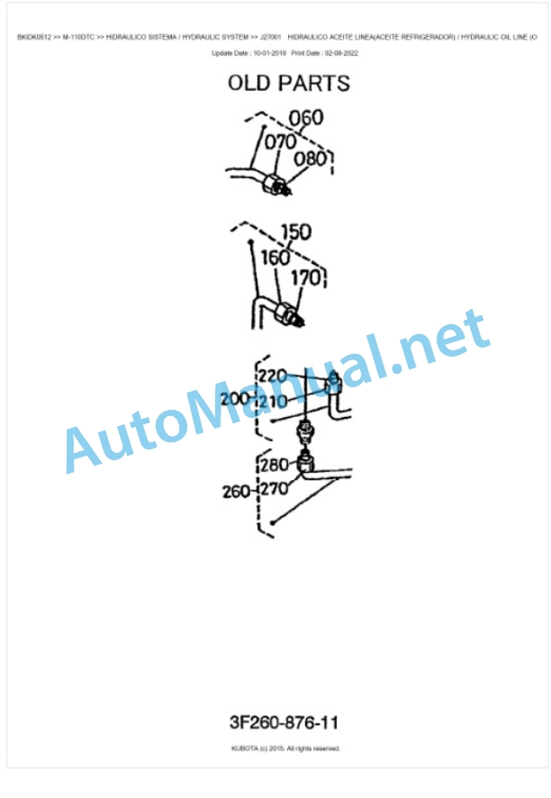 Kubota M-110, M-120 Parts Manual PDF BKIDK0512 4 Kubota M-110, M-120 Parts Manual PDF BKIDK0512-4