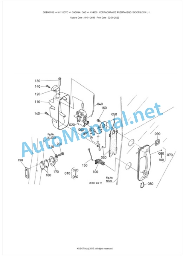 Kubota M-110, M-120 Parts Manual PDF BKIDK0512 5 Kubota M-110, M-120 Parts Manual PDF BKIDK0512-5
