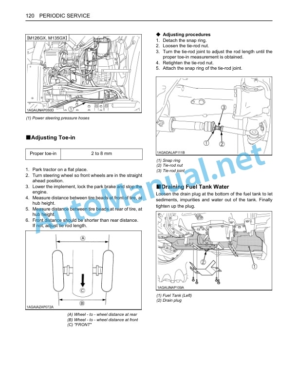 Kubota M100GX, M110GX, M126GX, M135GX Tractor Operators Manual PDF 5 Kubota M100GX, M110GX, M126GX, M135GX Tractor Operators Manual PDF - Image 5