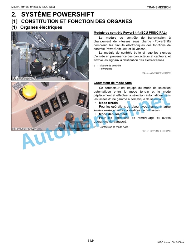 Kubota M100X, M110X, M126X, M135X Tractor Workshop Manual PDF FR 3 Kubota M100X, M110X, M126X, M135X Tractor Workshop Manual PDF FR - Image 3
