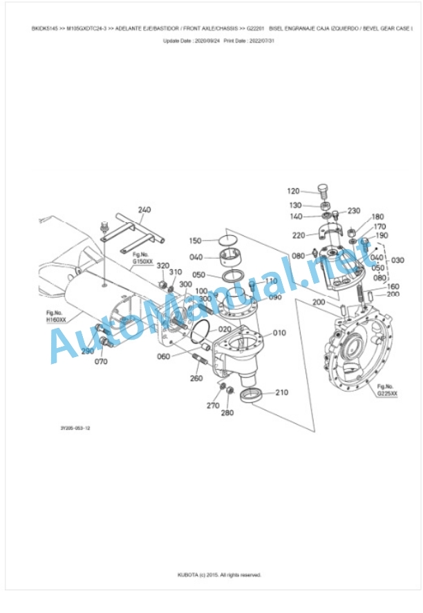 Kubota M105GX-3 Parts Manual PDF BKIDK5145 4 Kubota M105GX-3 Parts Manual PDF BKIDK5145-4