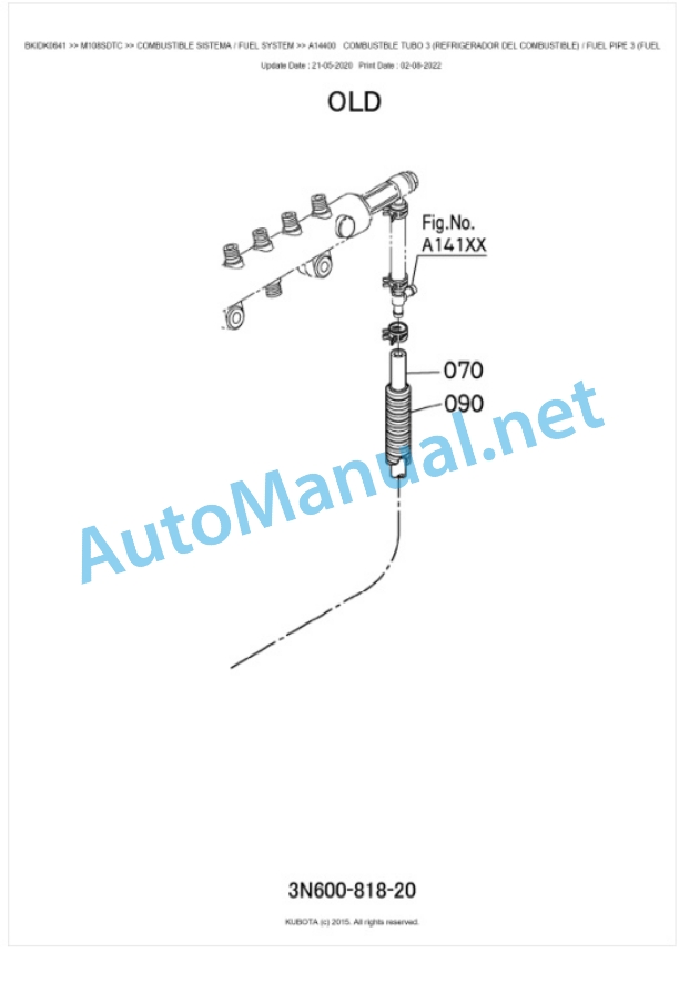Kubota M108S-CAB Parts Manual PDF BKIDK0641 2 Kubota M108S-CAB Parts Manual PDF BKIDK0641-2