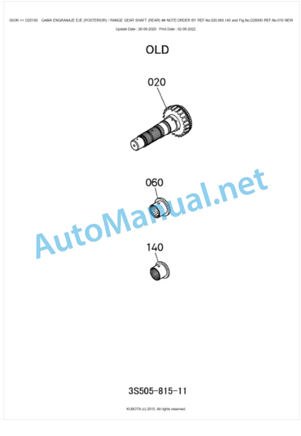 Kubota M110GX Parts Manual PDF BKIDK5030 3 Kubota M110GX Parts Manual PDF BKIDK5030-3