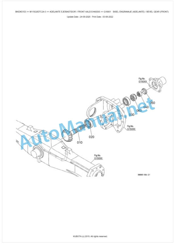 Kubota M115GX-3 Parts Manual PDF BKIDK5153 4 Kubota M115GX-3 Parts Manual PDF BKIDK5153-4