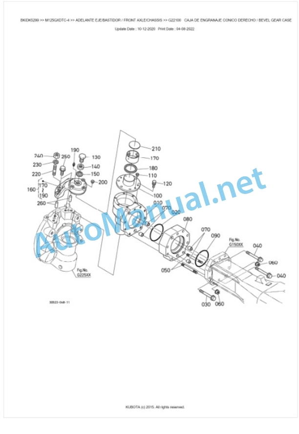 Kubota M115GX-4, M125GX-4 Parts Manual PDF BKIDK5299 4 Kubota M115GX-4, M125GX-4 Parts Manual PDF BKIDK5299-4