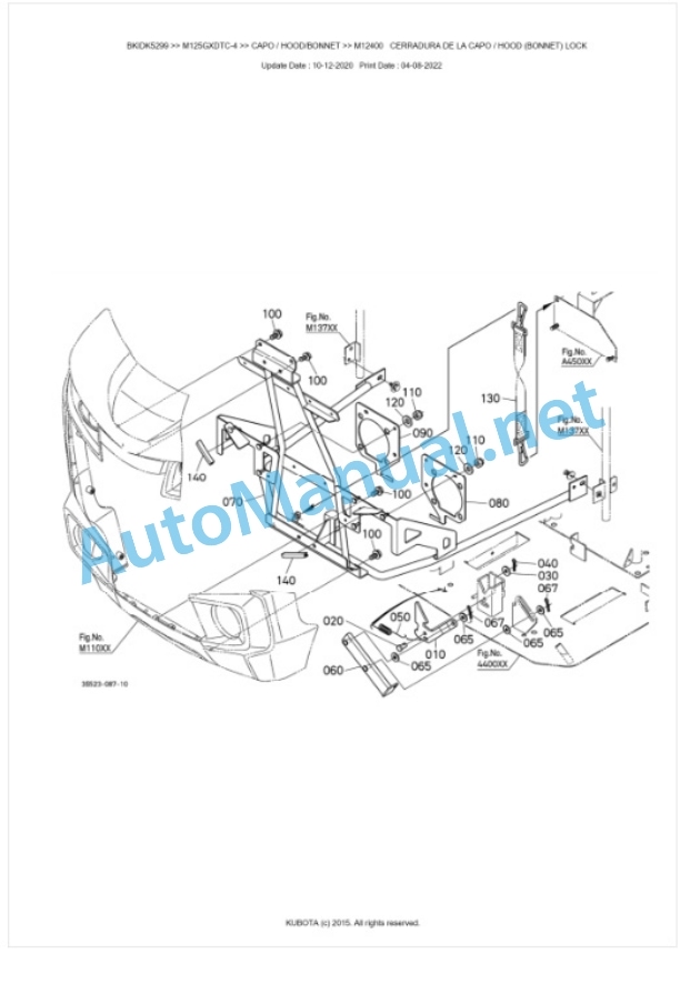 Kubota M115GX-4, M125GX-4 Parts Manual PDF BKIDK5299 5 Kubota M115GX-4, M125GX-4 Parts Manual PDF BKIDK5299-5
