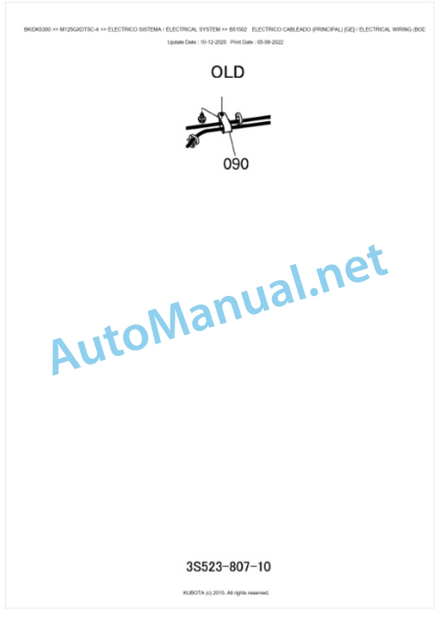 Kubota M115GX-4, M125GX-4 Parts Manual PDF BKIDK5300 3 Kubota M115GX-4, M125GX-4 Parts Manual PDF BKIDK5300-3