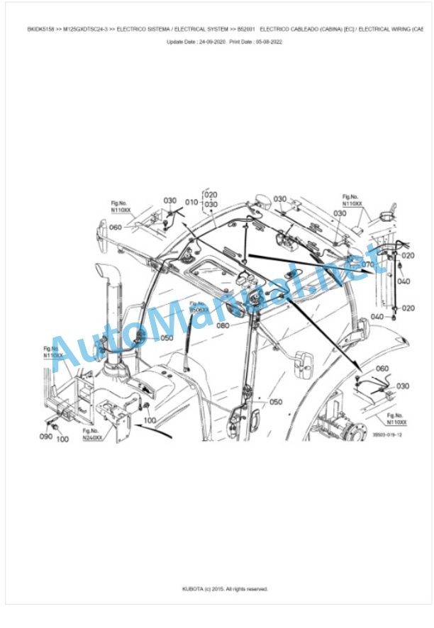 Kubota M125GX-3 Parts Manual PDF BKIDK5158 3 Kubota M125GX-3 Parts Manual PDF BKIDK5158-3