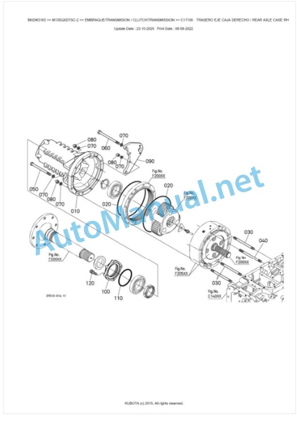 Kubota M128GX-2, M135GX-2 Parts Manual PDF BKIDK5163 3 Kubota M128GX-2, M135GX-2 Parts Manual PDF BKIDK5163-3