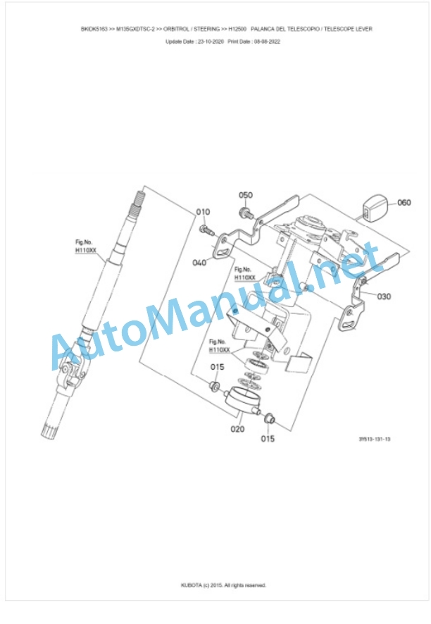 Kubota M128GX-2, M135GX-2 Parts Manual PDF BKIDK5163 4 Kubota M128GX-2, M135GX-2 Parts Manual PDF BKIDK5163-4