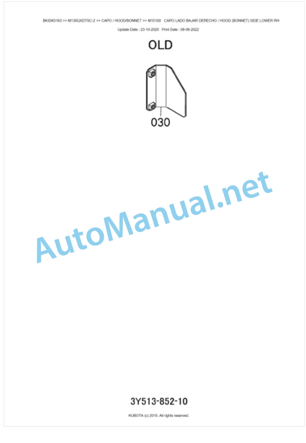 Kubota M128GX-2, M135GX-2 Parts Manual PDF BKIDK5163 5 Kubota M128GX-2, M135GX-2 Parts Manual PDF BKIDK5163-5