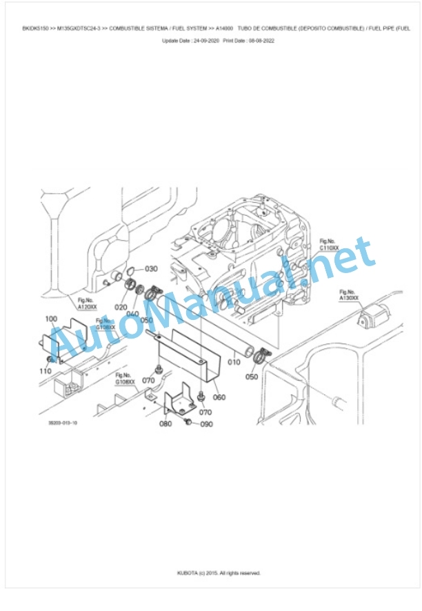Kubota M135GX-3 Parts Manual PDF BKIDK5150 2 Kubota M135GX-3 Parts Manual PDF BKIDK5150-2