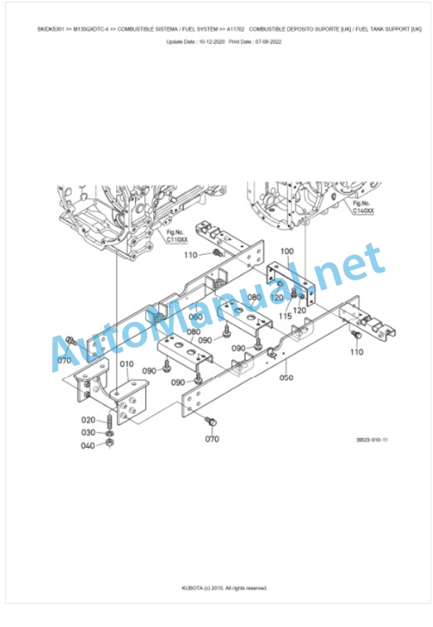 Kubota M135GX-4 Parts Manual PDF BKIDK5301 2 Kubota M135GX-4 Parts Manual PDF BKIDK5301-2