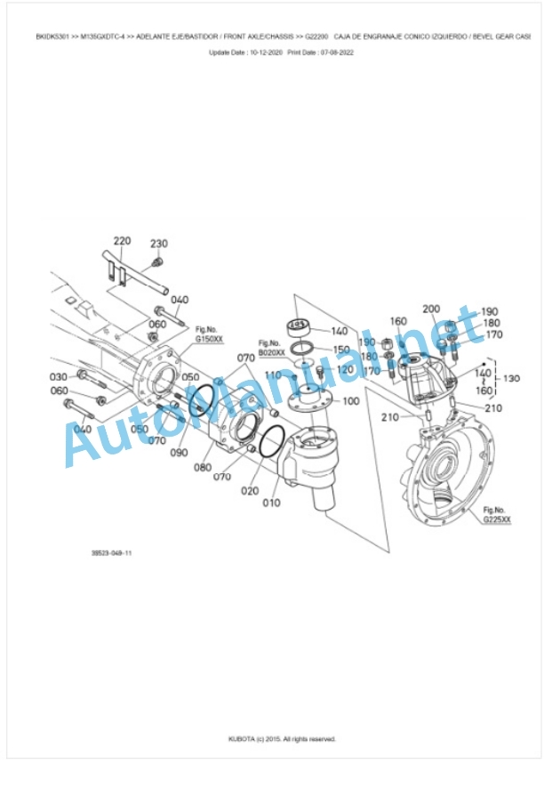 Kubota M135GX-4 Parts Manual PDF BKIDK5301 4 Kubota M135GX-4 Parts Manual PDF BKIDK5301-4