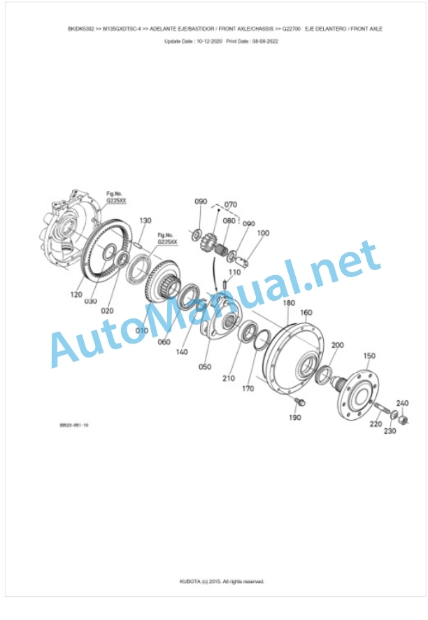 Kubota M135GX-4 Parts Manual PDF BKIDK5302 4 Kubota M135GX-4 Parts Manual PDF BKIDK5302-4