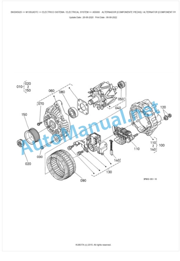 Kubota M135GX Parts Manual PDF BKIDK5025 2 Kubota M135GX Parts Manual PDF BKIDK5025-2