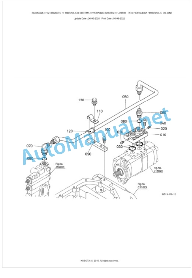Kubota M135GX Parts Manual PDF BKIDK5025 4 Kubota M135GX Parts Manual PDF BKIDK5025-4