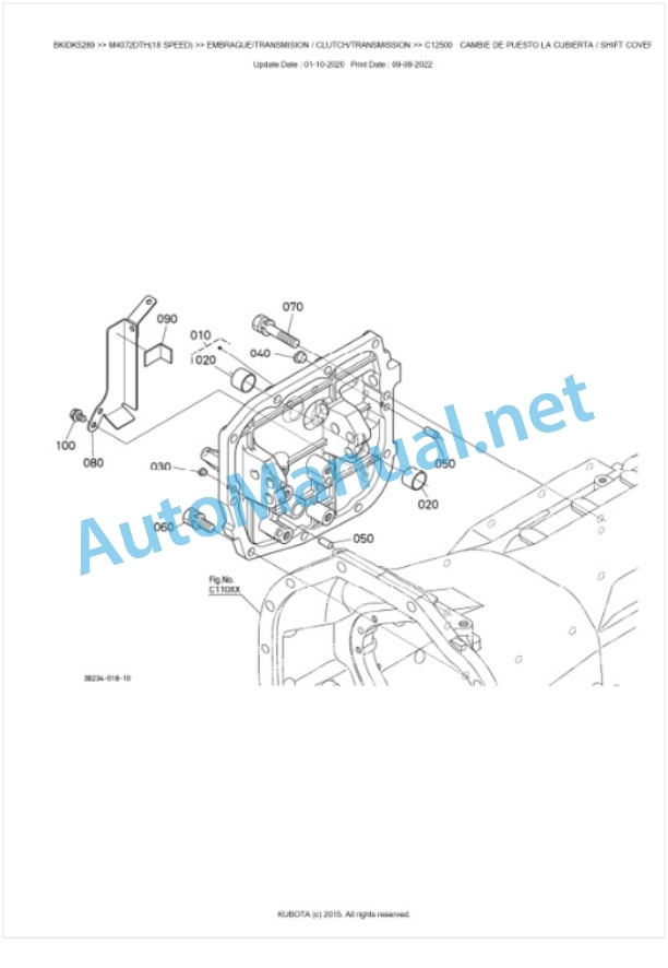 Kubota M4062, M4072 Parts Manual PDF BKIDK5289 3 Kubota M4062, M4072 Parts Manual PDF BKIDK5289-3