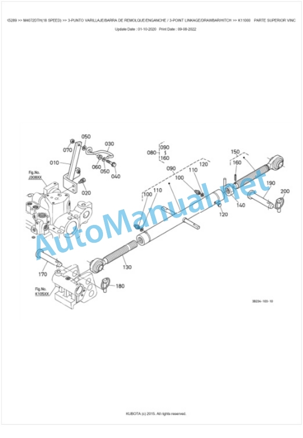 Kubota M4062, M4072 Parts Manual PDF BKIDK5289 5 Kubota M4062, M4072 Parts Manual PDF BKIDK5289-5