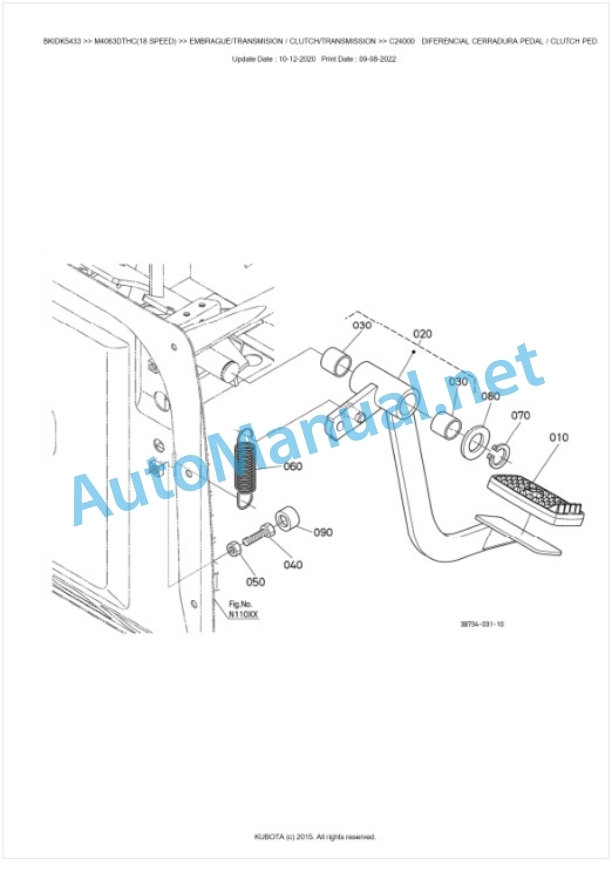 Kubota M4063, M4073 Parts Manual PDF BKIDK5433 3 Kubota M4063, M4073 Parts Manual PDF BKIDK5433-3