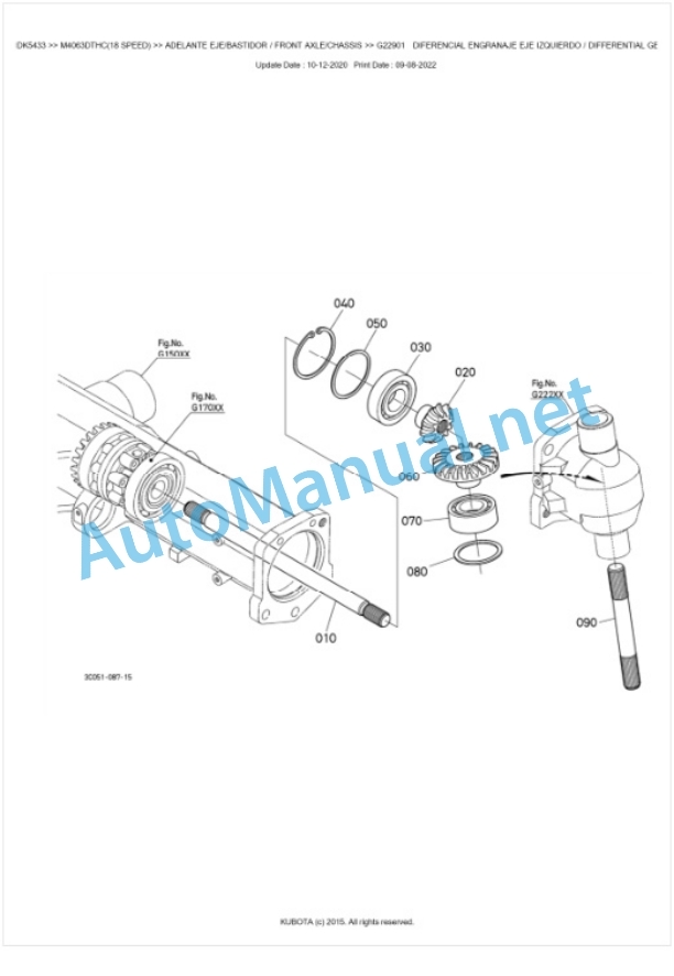 Kubota M4063, M4073 Parts Manual PDF BKIDK5433 4 Kubota M4063, M4073 Parts Manual PDF BKIDK5433-4