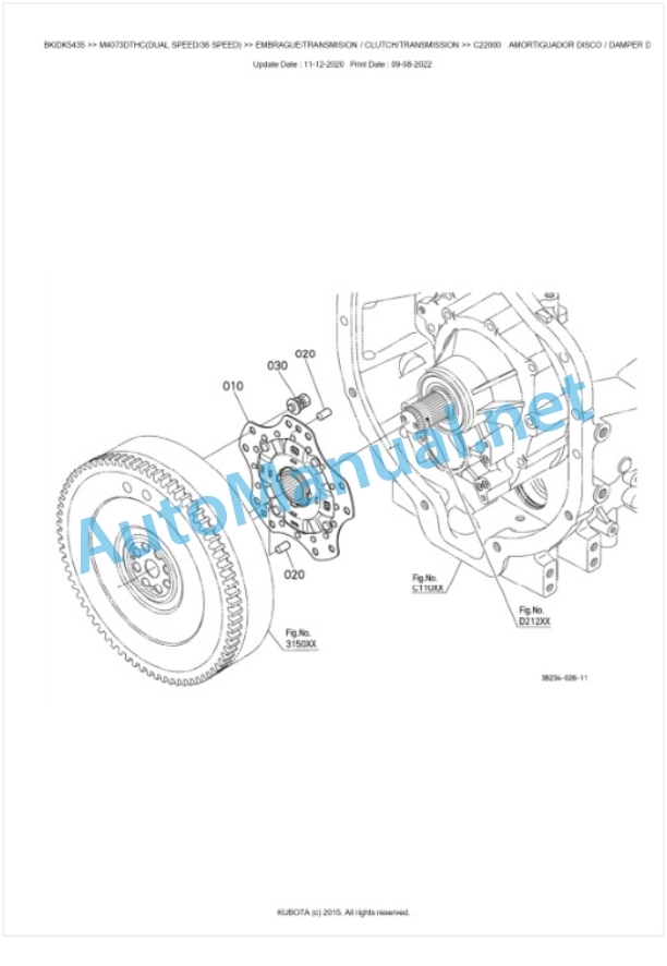 Kubota M4063, M4073 Parts Manual PDF BKIDK5435 3 Kubota M4063, M4073 Parts Manual PDF BKIDK5435-3