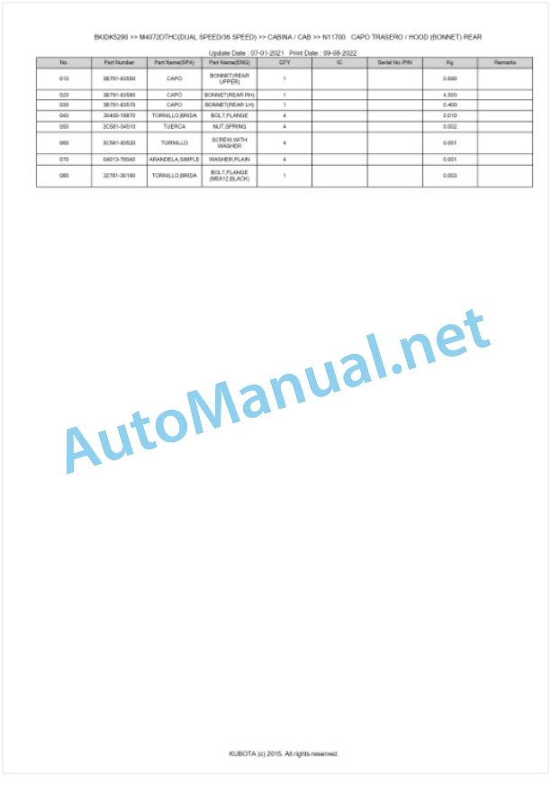 Kubota M4072 Parts Manual PDF BKIDK5290 5 Kubota M4072 Parts Manual PDF BKIDK5290-5