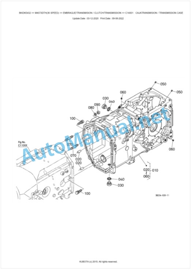 Kubota M4073 Parts Manual PDF BKIDK5432 3 Kubota M4073 Parts Manual PDF BKIDK5432-3