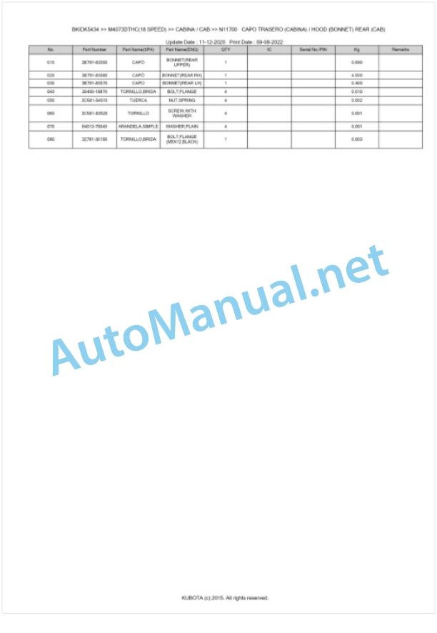 Kubota M4073 Parts Manual PDF BKIDK5434 5 Kubota M4073 Parts Manual PDF BKIDK5434-5