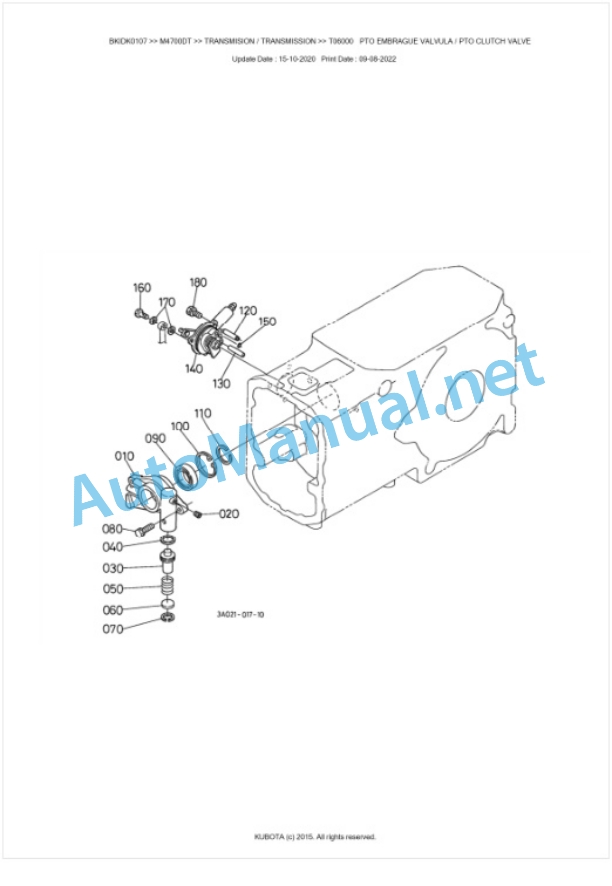 Kubota M4700DT, M5400DT Parts Manual PDF BKIDK0107 3 Kubota M4700DT, M5400DT Parts Manual PDF BKIDK0107-3