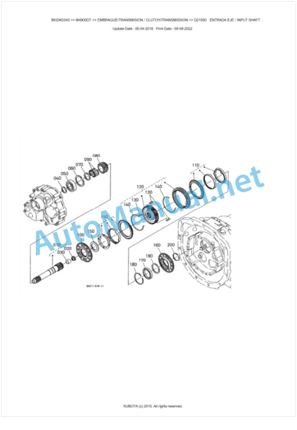 Kubota M4900DT, M5700DT Parts Manual PDF BKIDK0343 3 Kubota M4900DT, M5700DT Parts Manual PDF BKIDK0343-3