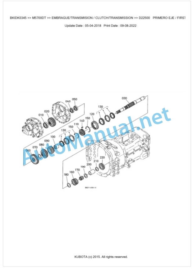 Kubota M4900DT, M5700DT Parts Manual PDF BKIDK0345 3 Kubota M4900DT, M5700DT Parts Manual PDF BKIDK0345-3