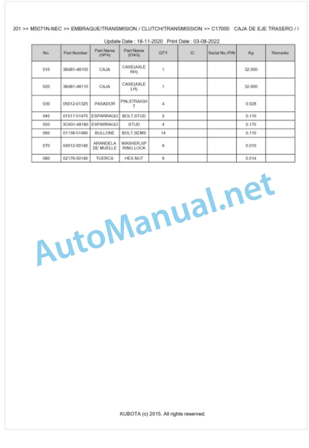 Kubota M5071 Parts Manual PDF BKIDK5201 3 Kubota M5071 Parts Manual PDF BKIDK5201-3