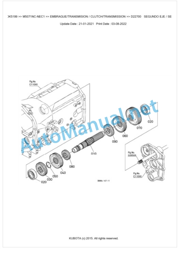 Kubota M5071NC Parts Manual PDF BKIDK5199 3 Kubota M5071NC Parts Manual PDF BKIDK5199-3