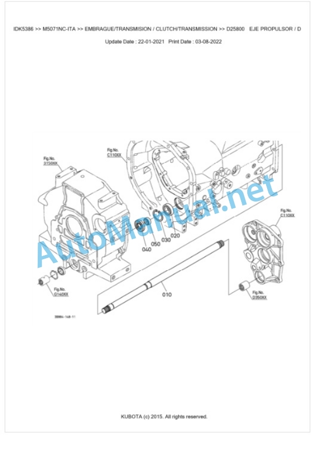 Kubota M5071NC Parts Manual PDF BKIDK5386 3 Kubota M5071NC Parts Manual PDF BKIDK5386-3