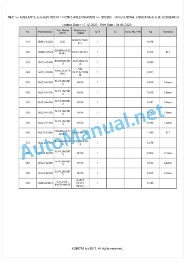 Kubota M5072N Parts Manual PDF BKIDK5429 4 Kubota M5072N Parts Manual PDF BKIDK5429-4