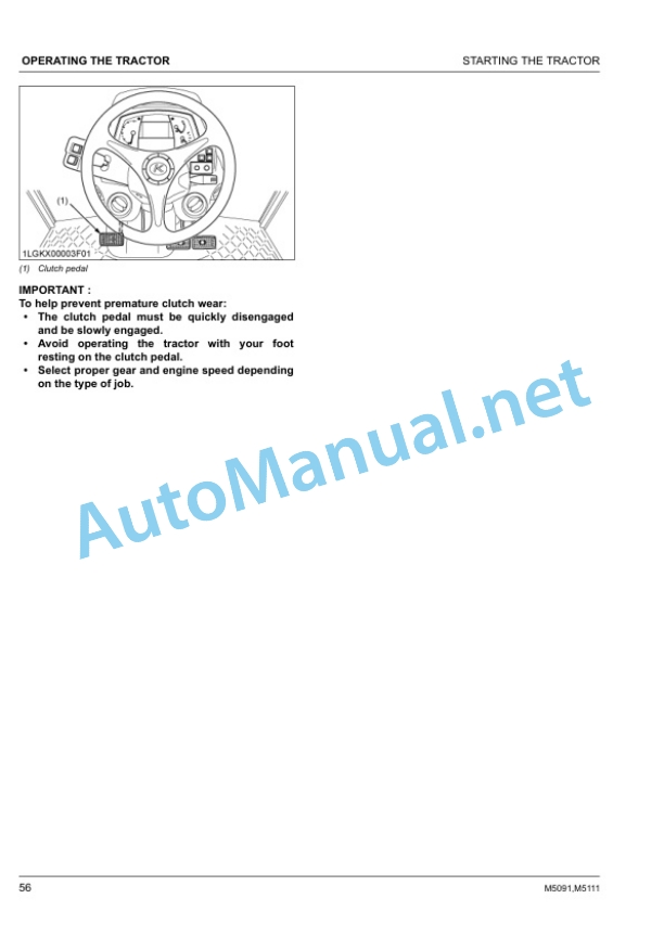 Kubota M5091, M5111 Tractor Operators Manual PDF 3 Kubota M5091, M5111 Tractor Operators Manual PDF - Image 3