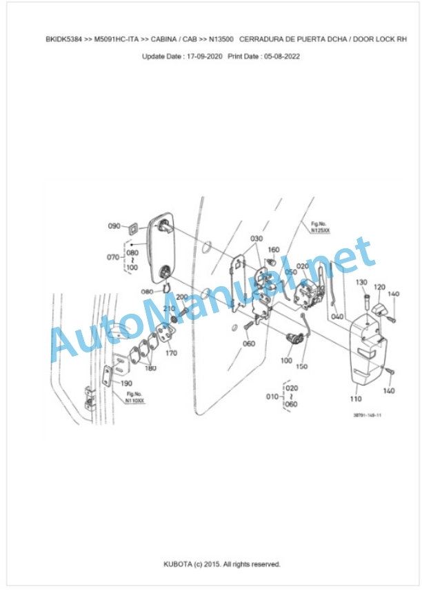 Kubota M5091HC Parts Manual PDF BKIDK5384 5 Kubota M5091HC Parts Manual PDF BKIDK5384-5