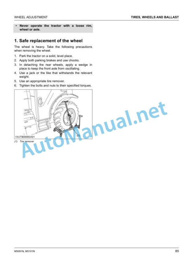 Kubota M5091N, M5101N Tractor Operators Manual PDF 4 Kubota M5091N, M5101N Tractor Operators Manual PDF - Image 4