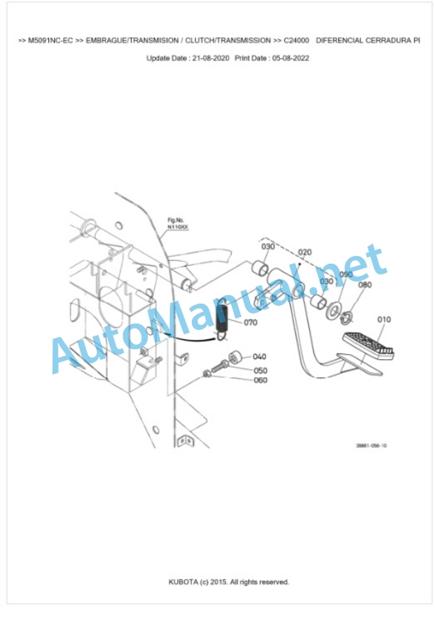 Kubota M5091NC, M5101NC Parts Manual PDF BKIDK5185-3