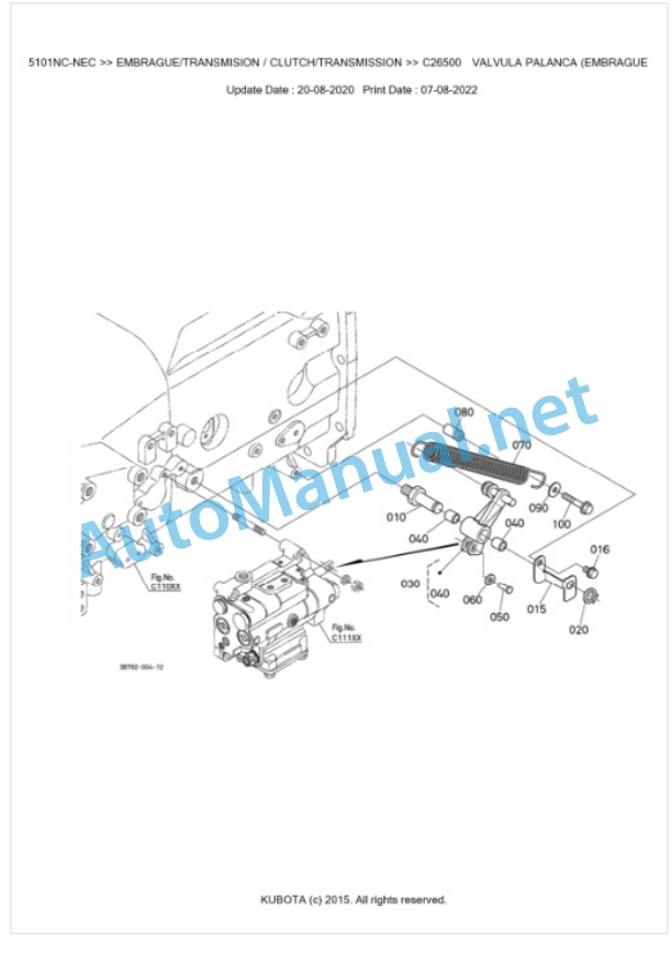Kubota M5091NC, M5101NC Parts Manual PDF BKIDK5188 3 Kubota M5091NC, M5101NC Parts Manual PDF BKIDK5188-3