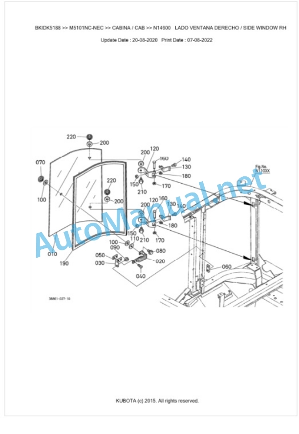 Kubota M5091NC, M5101NC Parts Manual PDF BKIDK5188 5 Kubota M5091NC, M5101NC Parts Manual PDF BKIDK5188-5