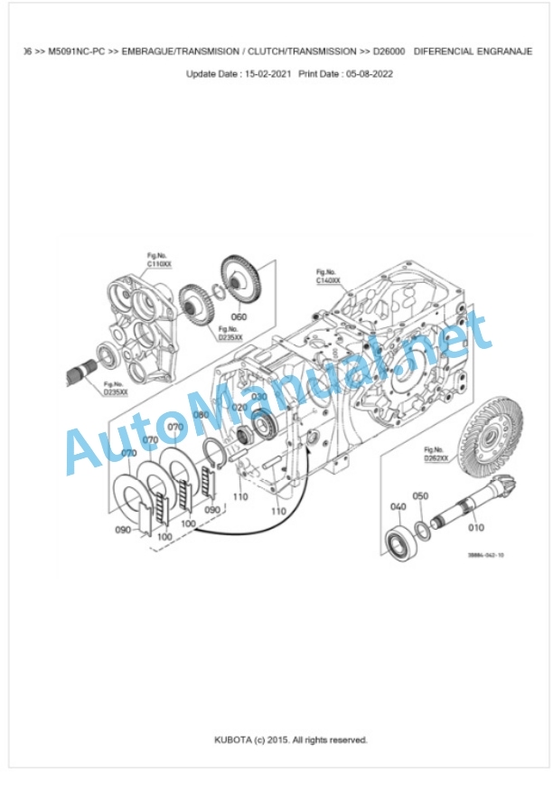 Kubota M5091NC-PC Parts Manual PDF BKIDK5206 3 Kubota M5091NC-PC Parts Manual PDF BKIDK5206-3