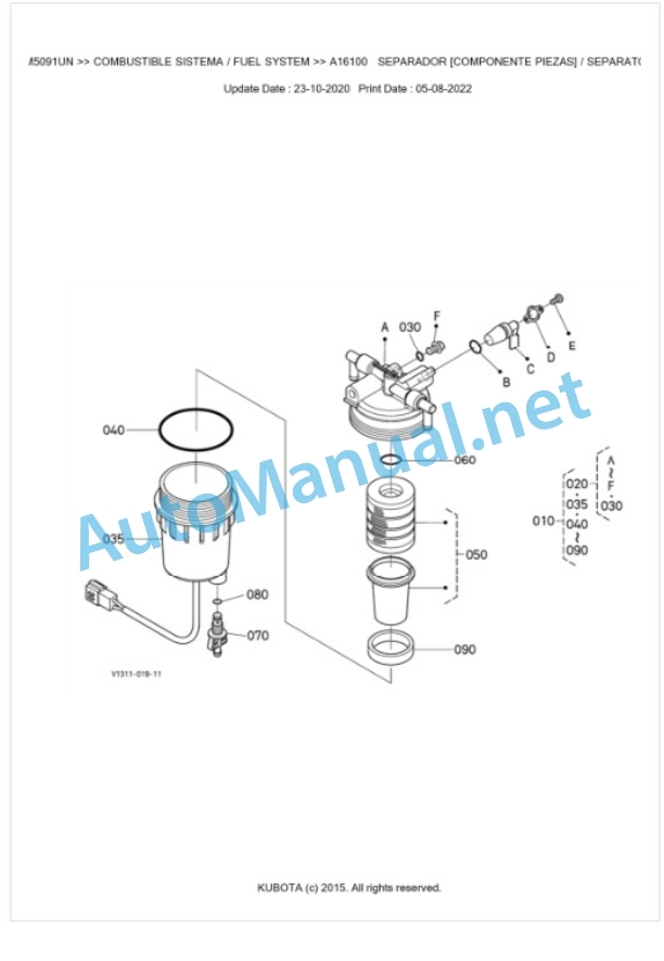 Kubota M5091UN Parts Manual PDF BKIDK5254 2 Kubota M5091UN Parts Manual PDF BKIDK5254-2