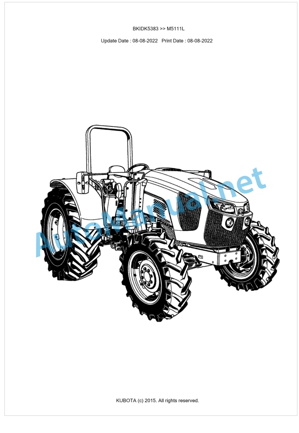 Kubota M5111L Parts Manual PDF BKIDK5383 1 Kubota M5111L Parts Manual PDF BKIDK5383