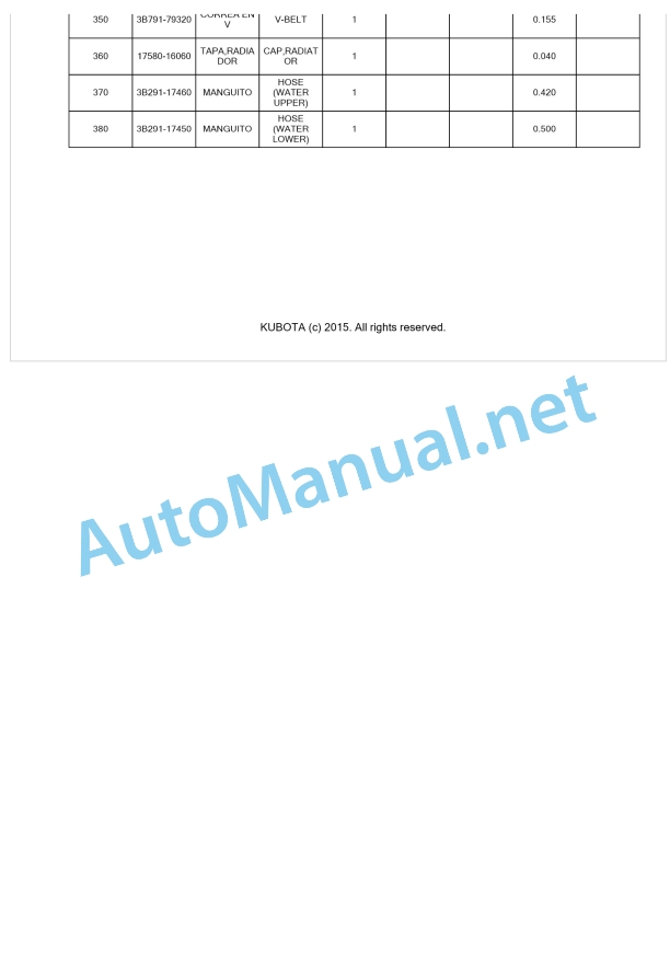 Kubota M5111UNC Parts Manual PDF BKIDK5240