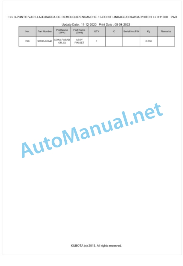 Kubota M5112L Parts Manual PDF BKIDK5436 5 Kubota M5112L Parts Manual PDF BKIDK5436-5