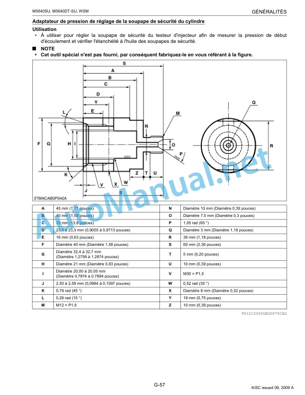 Alternative view of Kubota M5640SU Tractor Workshop Manual PDF FR